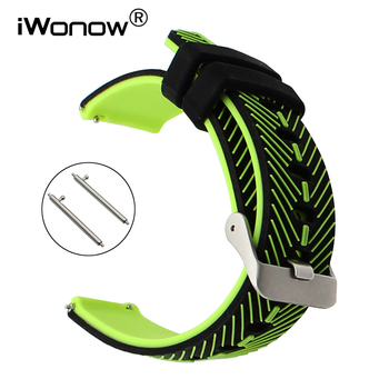 22mm Quick Release Silicone Watchband for Samsung Gear 2 Neo Live Moto 360 2 46mm Men Pebble Time Rubber Watch Band Wrist Strap